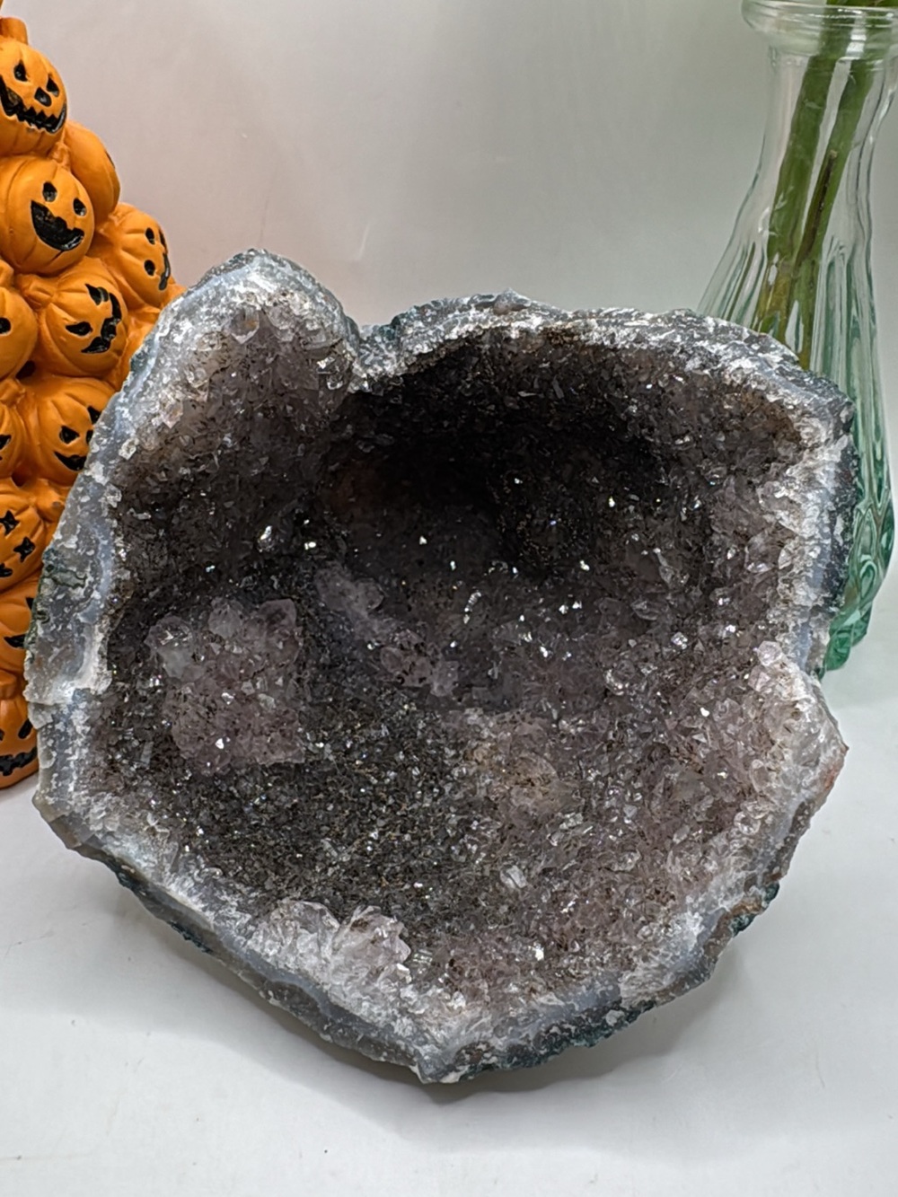 Large Natural Amethyst Geode Cluster - Sparkling Purple Crystal